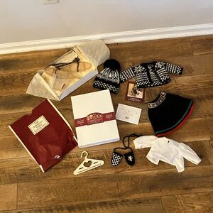 American Girl Kirsten Winter Scandinavian Outfit with Winter Pastimes, Vintage